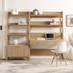 preview thumbnail 5 of 13, Bixby 2-Piece Wood Office Desk and Bookshelf