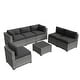 preview thumbnail 60 of 179, AOXUN Fire Pit Conversation Set Rattan Sofa Set Outdoor Furniture With Cushions