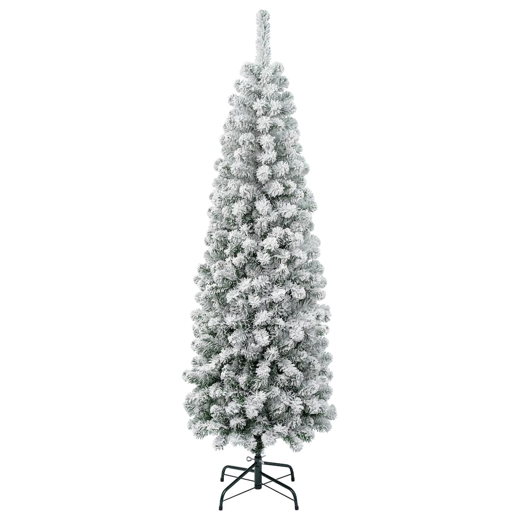 National Tree Company 6 ft. Acacia Pencil Slim Flocked Tree - 6 Foot