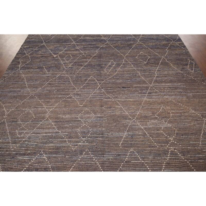 Trellis Moroccan Oriental Area Rug Handmade Wool Carpet - 7'10"x 12'9"