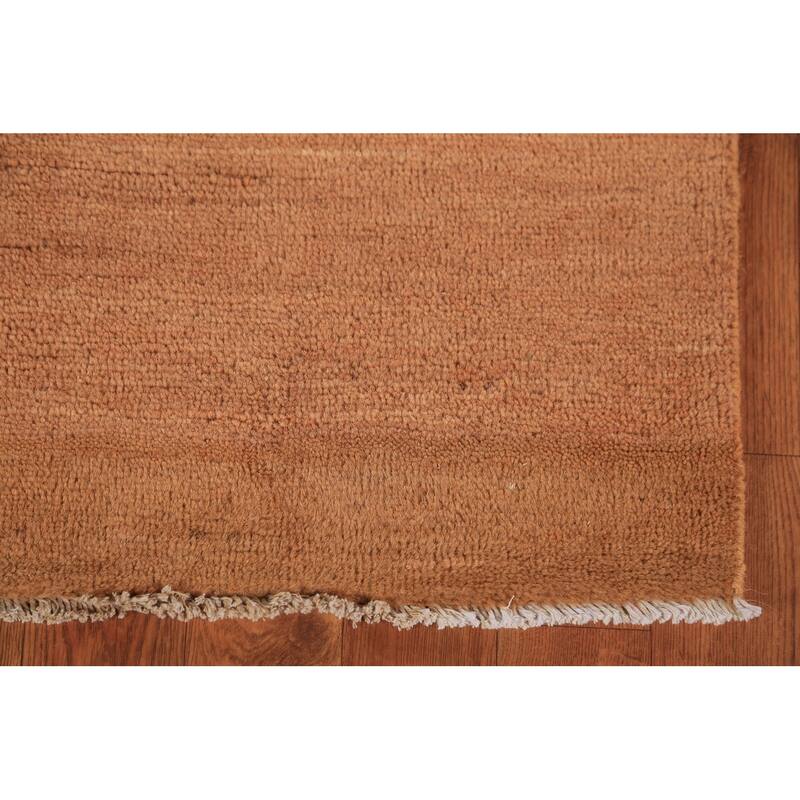 Modern Gabbeh Oriental Area Rug Handmade Tribal Solid Wool Carpet - 4'9" x 6'3"
