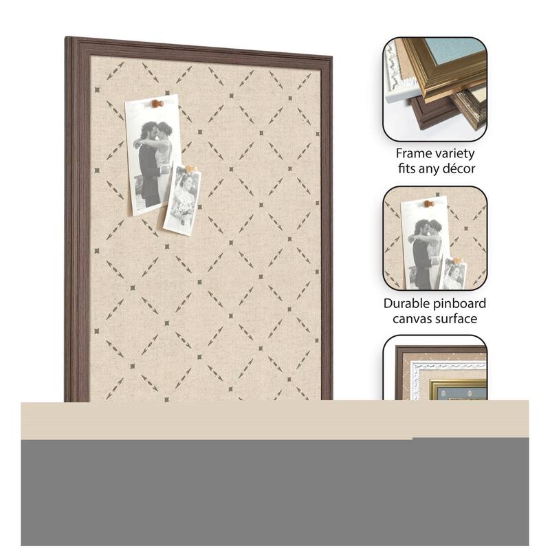 Kate and Laurel Pinboard Green Lattice Print