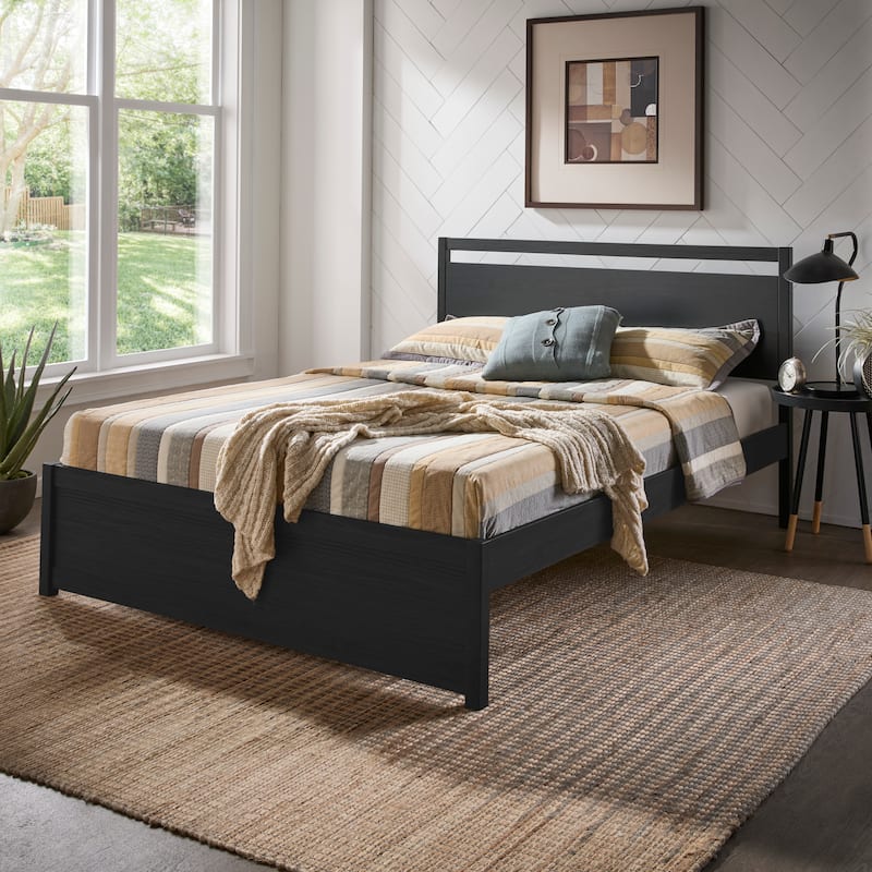 Wimberley Wood Finish Panel Platform Queen Bed by iNSPIRE Q Modern