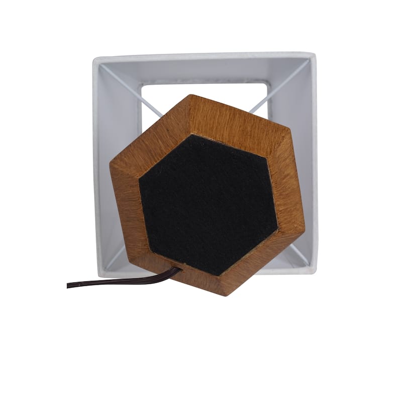 Catalina Geometric Table Lamp - Wood