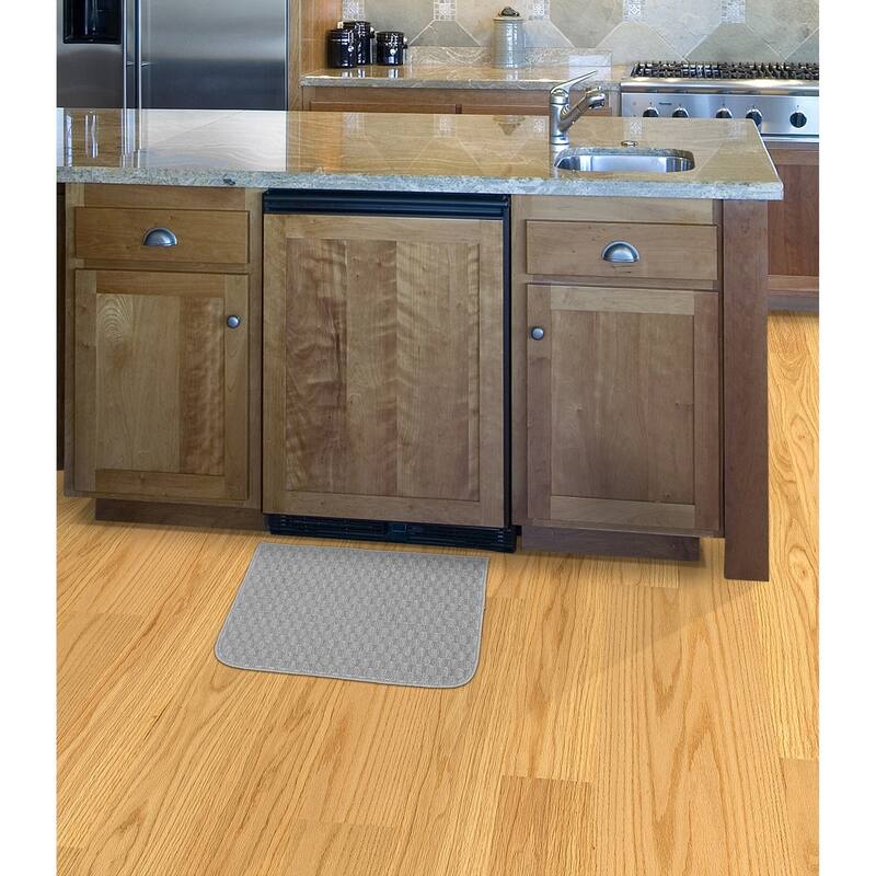 Garland Rug Town Solid Checkered Durable Kitchen/ Door Mat Accent Rug