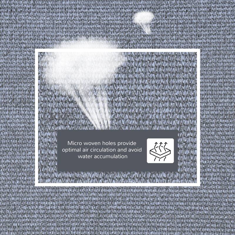 Outdoor Sun Shade Sail Canopy with UV Protection and Cooling Effect