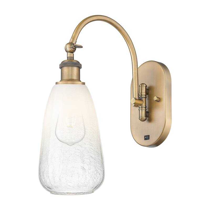 Innovations Lighting Endless Possibilities Ballston - Brookhaven Almond - 1 Light 6" Swiveling Sconce - Brushed Brass/Opal