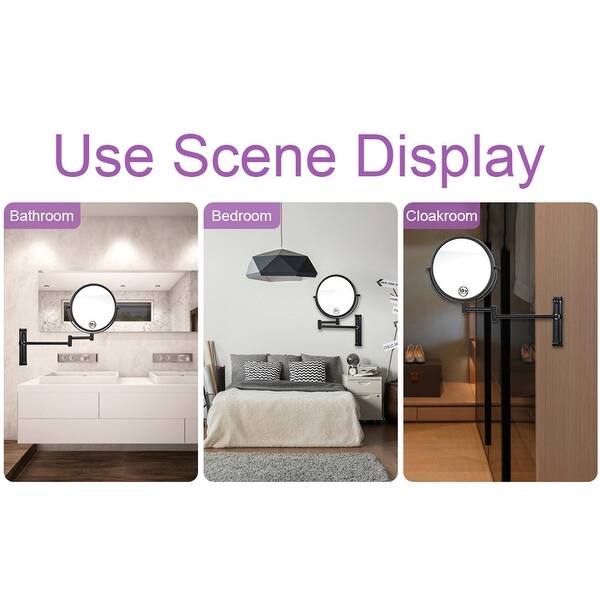 10x Magnifying Wall Mounted Makeup Mirror 10X Magnification Mirror ...