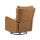 preview thumbnail 18 of 45, Jordano Genuine Leather Recliner with Metal Base by HULALA HOME