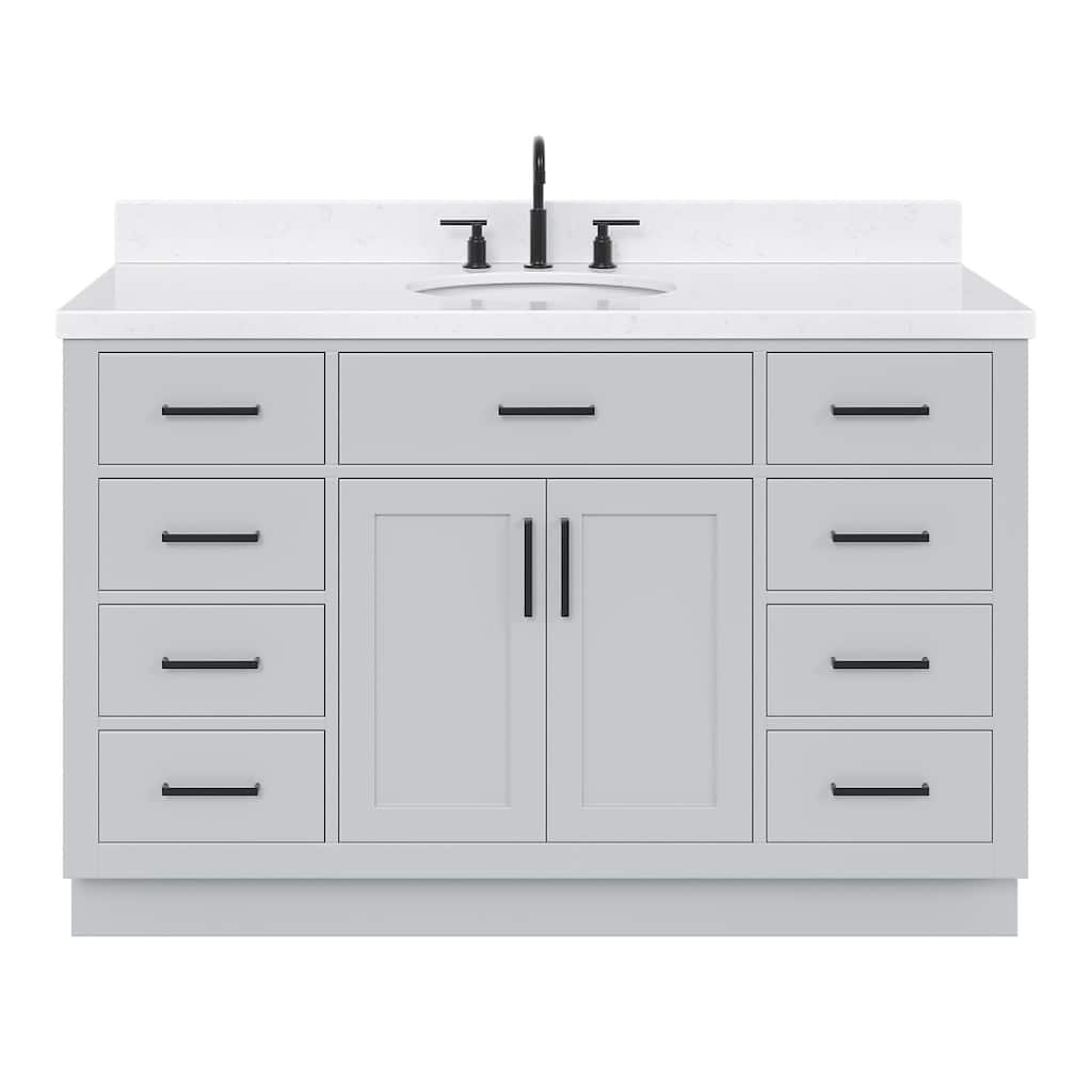 Ariel T054SCQOVO Hepburn 54" Free Standing Single Basin Vanity Set