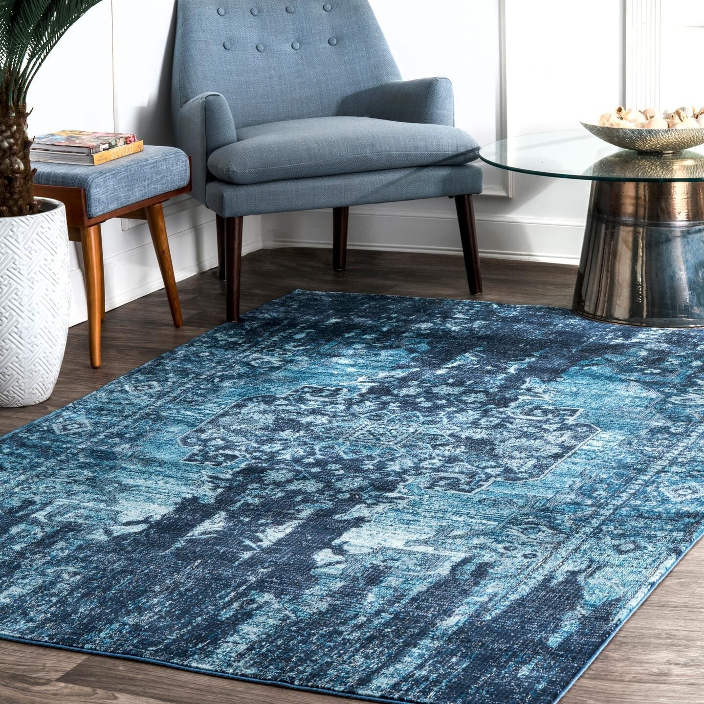 Nuloom Blue Abstract Elegant Ombre Casual Area Rug On Sale Overstock 20310151 5 3 X 7 7 Blue