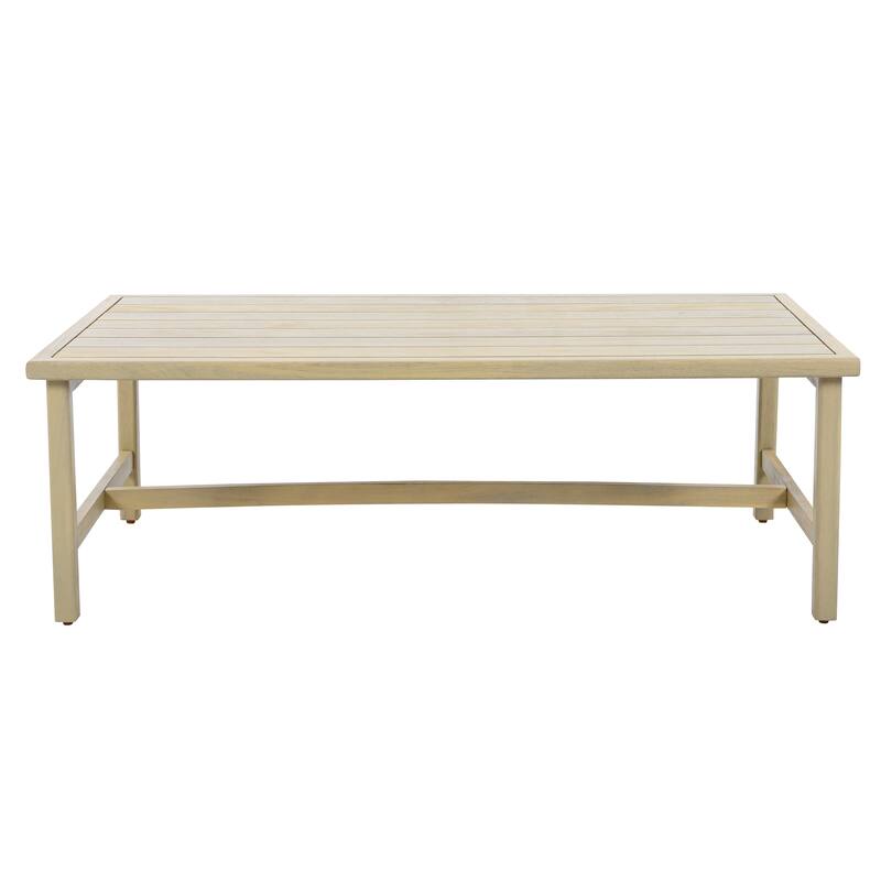 Christopher Knight Home - Modern 5-Piece Outdoor Acacia Wood and Wicker Conversation Set with Removable Cushions & Coffee Table