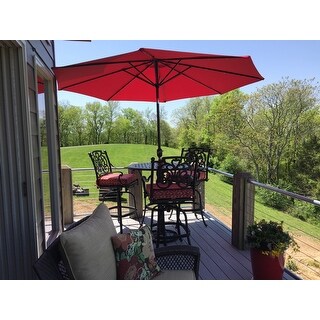 alfresco umbrella christopher knight aluminum hole cast round bar table outdoor inch