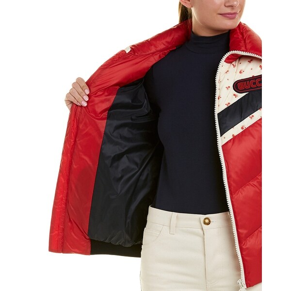 gucci red puffer jacket