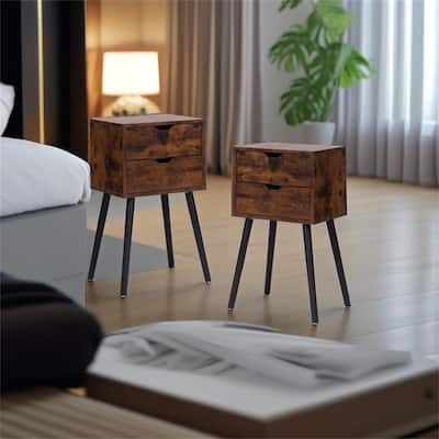 Nightstand with 2 Drawers