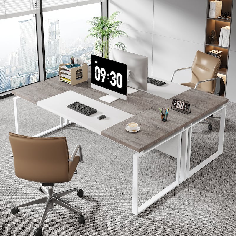 63 Inch Computer Desk Home Office Desk for Workstation (Only Table) - Grey