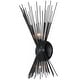 preview thumbnail 9 of 8, Nathan 2-Light Black Starburst Wall Sconce Light - 18"H