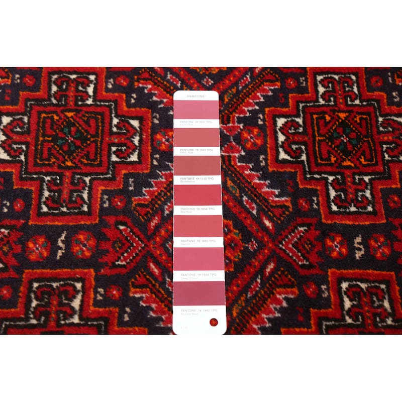 ECARPETGALLERY Hand-knotted Teimani Red Wool Rug - 3'0 x 5'0
