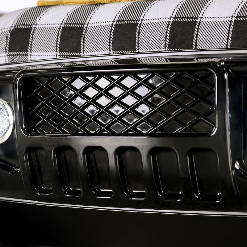 Toto Modern Black Twin Off-road Car Kid Bed with Wheels by Furniture of America