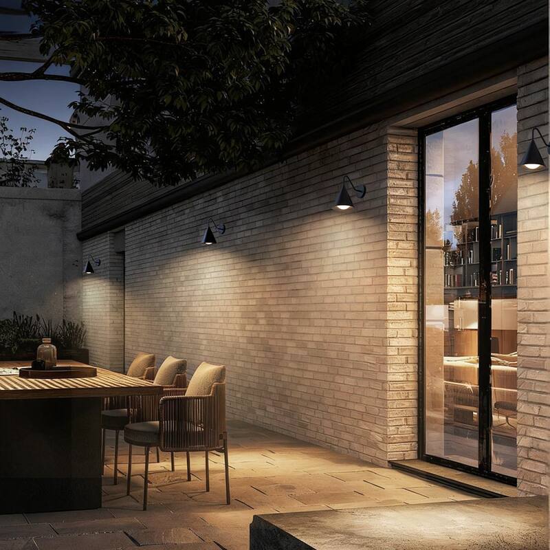 Modern LED Outdoor Wall Sconce Set of 2