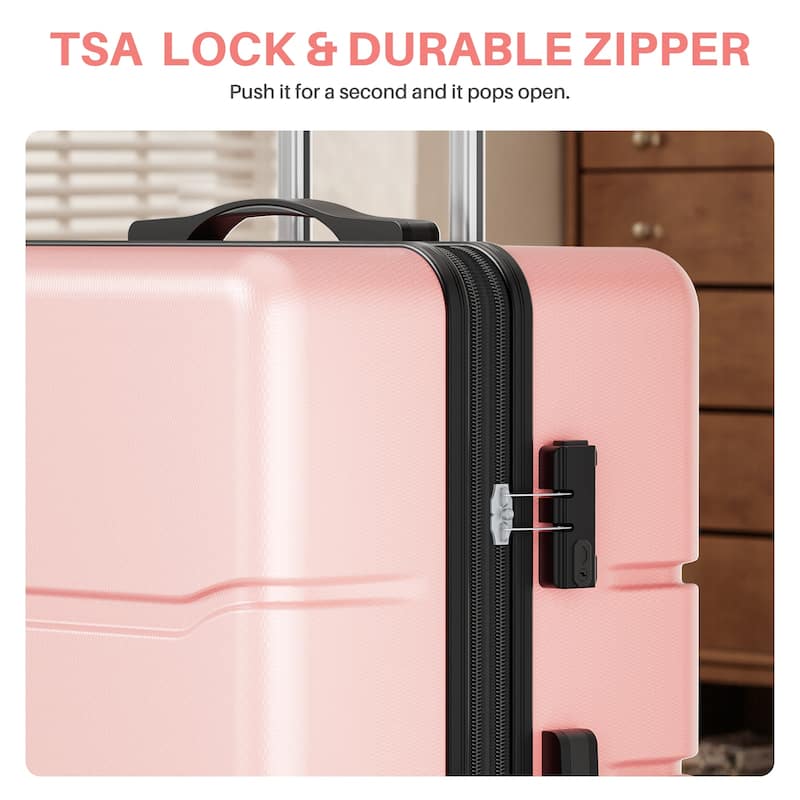 28-Inch Durable Expandable Spinner Luggage - TSA Lock & Wheels, Hardside Suitcase for Travel