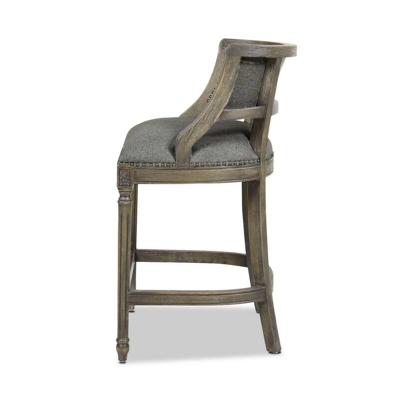 Farmhouse Counter Height Bar Stool with Backrest