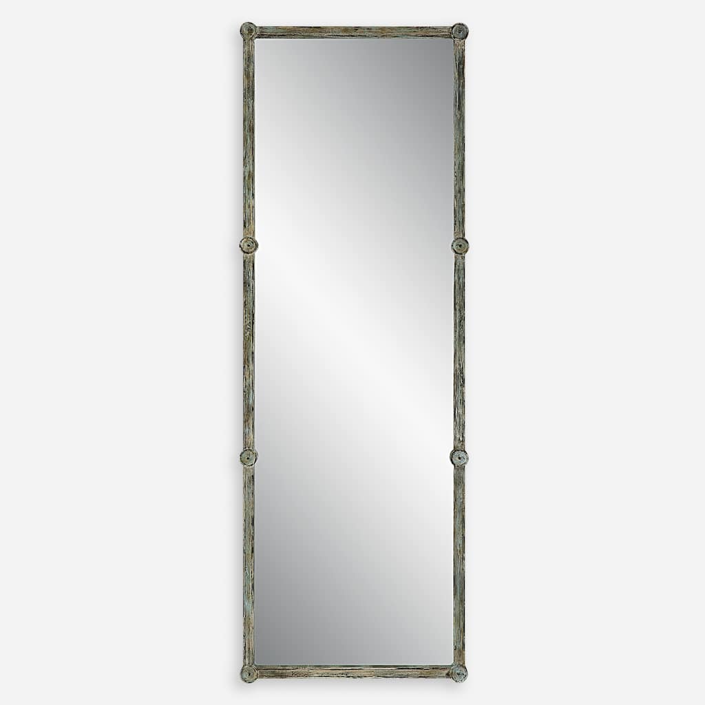 Uttermost Gattola Gray Wash Dressing Mirror - 24.75"W x 72.75"H x 1.25"D