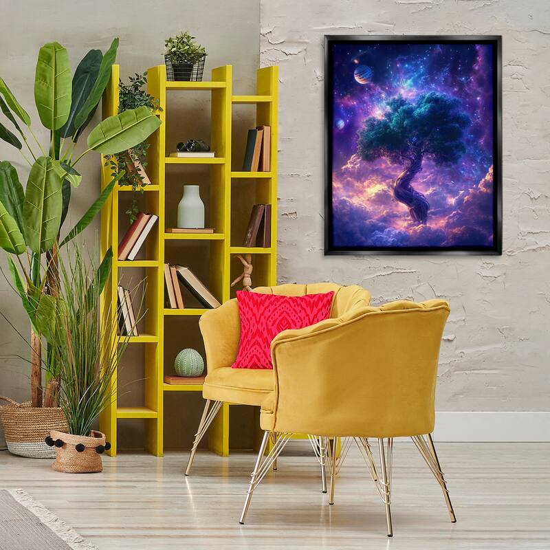 Stupell Tree Of Life Through Clouds Framed Floater Canvas Wall Art Design By Wumples