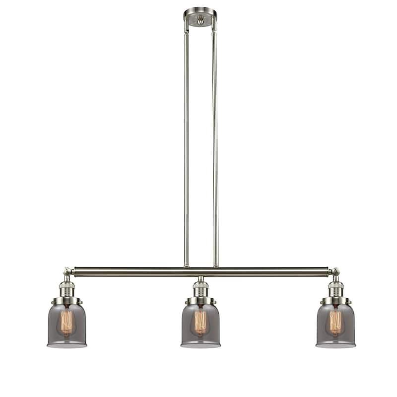 Innovations Lighting Small Bell 3 Light 38" Wide Linear Chandelier