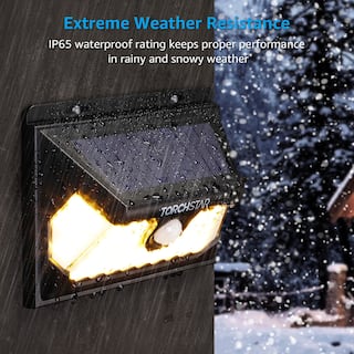 58 LED Solar Powered Security Light, Motion Sensor Light, 3000K - 6PACK