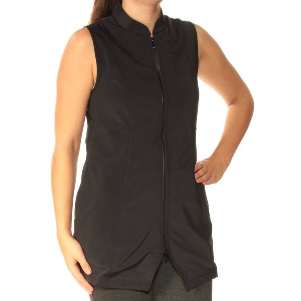 Shop Anne Klein Womens Black Sleeveless Zip Neck Vest Top Size S