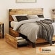 preview thumbnail 5 of 6, Metal Platform Bed Frame with 4 Storage Drawers,Wooden Headboard