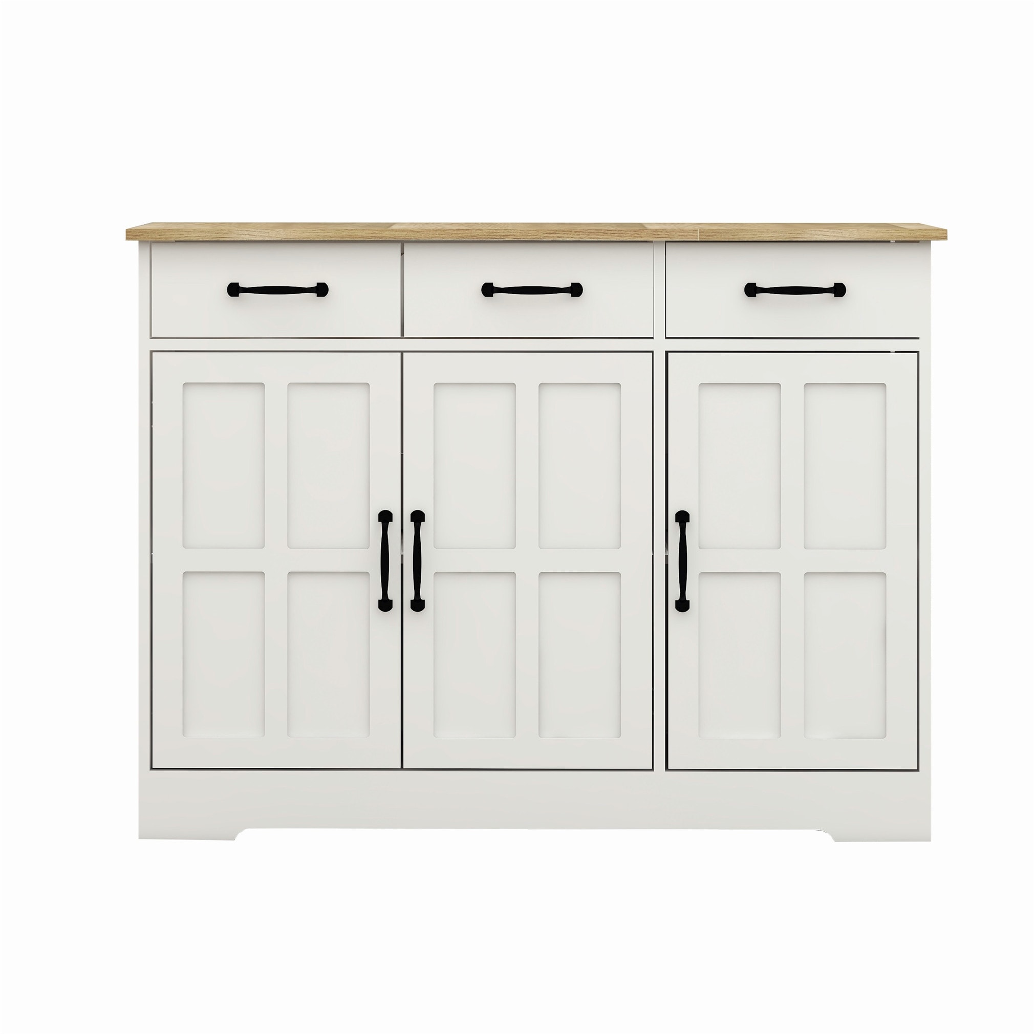 Versatile Storage Sideboard Cabinet with Adjustable Shelves and Anti-Tip Design for Multiple Room Use