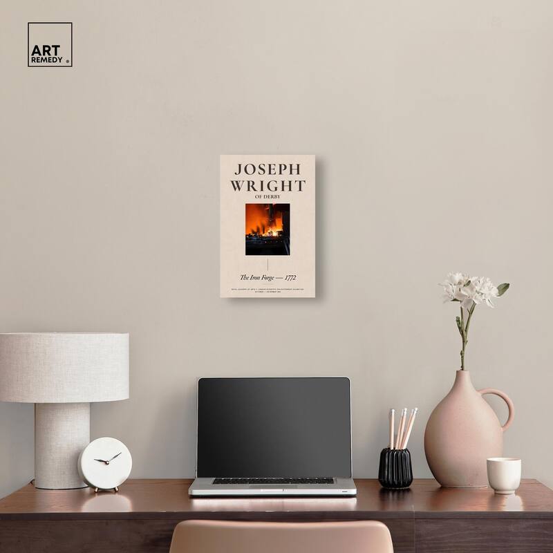 Glowing Iron Forge Canvas by Art Remedy, Gallery Wrapped