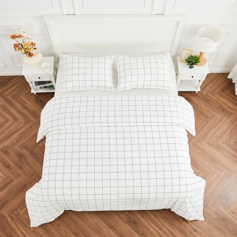 Percale CK Print Box Duvet Set