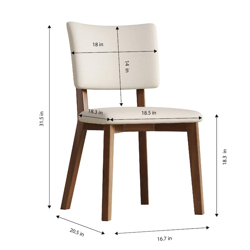 Solid Wood Dining Chair Set Of 2 Pieces, Modern Wooden-Legged Dining Chair, Suitable For Dining Room, Kitchen And Living Room