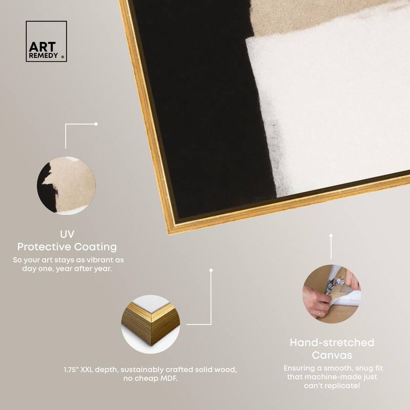 Beige and Black I Canvas by Art Remedy