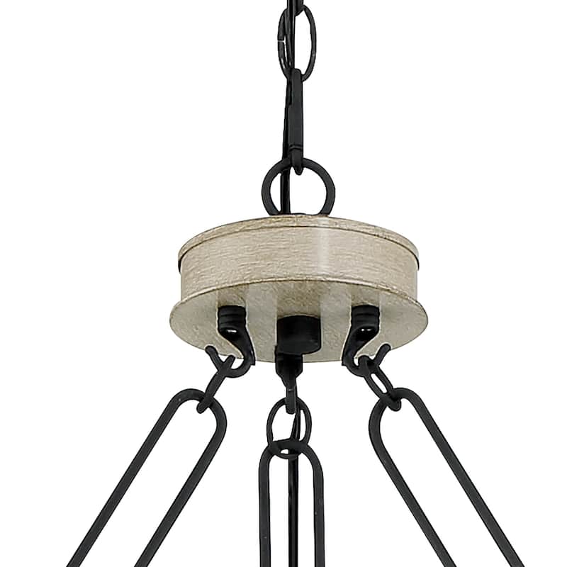 Update 12-light 40In Modern Farmhouse Wagon Wheel Chandelier - N/A