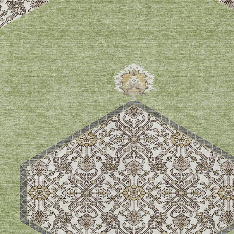 HomeRoots Oriental Traditional Rectangle Outdoor Rug