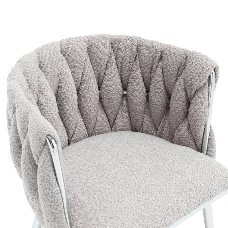 Leisure Velvet Dining Chairs With Metal Feet 2PC/SET