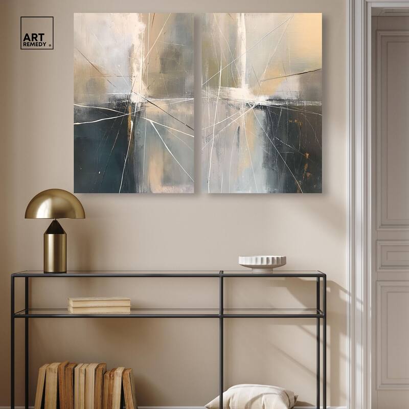Contemporary Set Canvas Set of 2 by Art Remedy, Gallery Wrapped