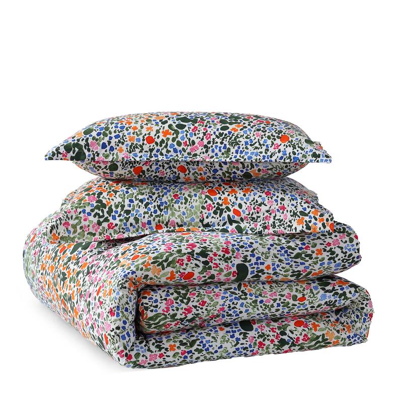 Marimekko Rantaniitty Cotton Orange Reversible Comforter Set