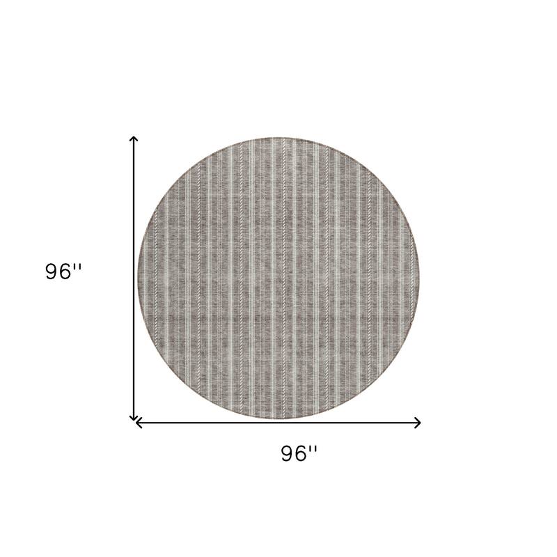 HomeRoots Striped Transitional Rectangle Outdoor Rug