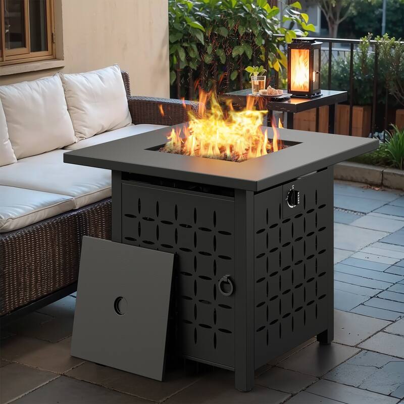 Futzca Gas Fire Pit Table, 50,000 BTU Outdoor Propane Firepit Table
