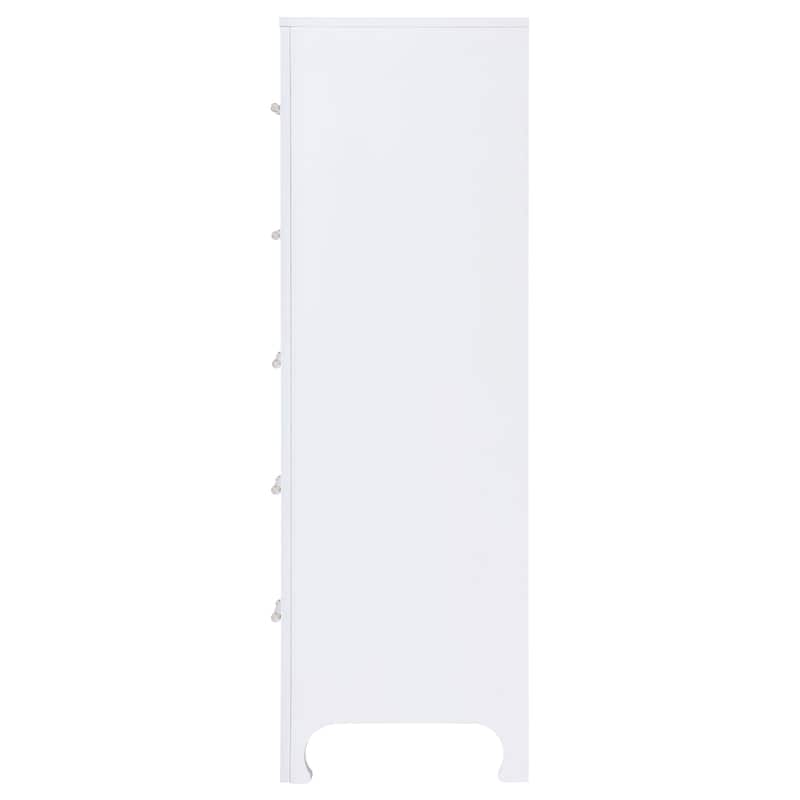 Anastasia 5-drawer Bedroom Chest Pearl White