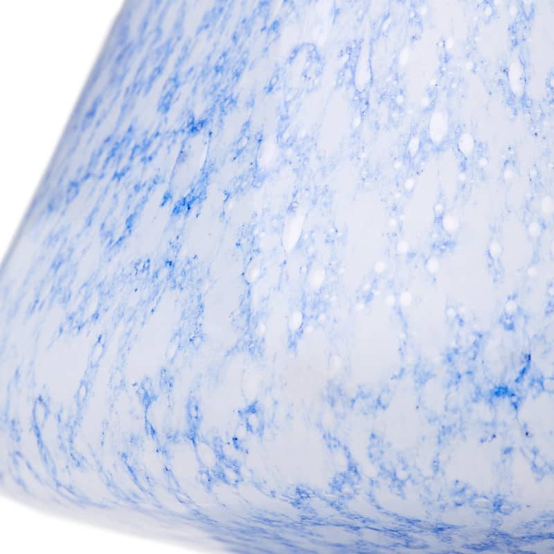 Luna River of Goods Blue Glass Mushroom 8.75-Inch Accent Lamp - 7.5" x 7.5" x 8.75"