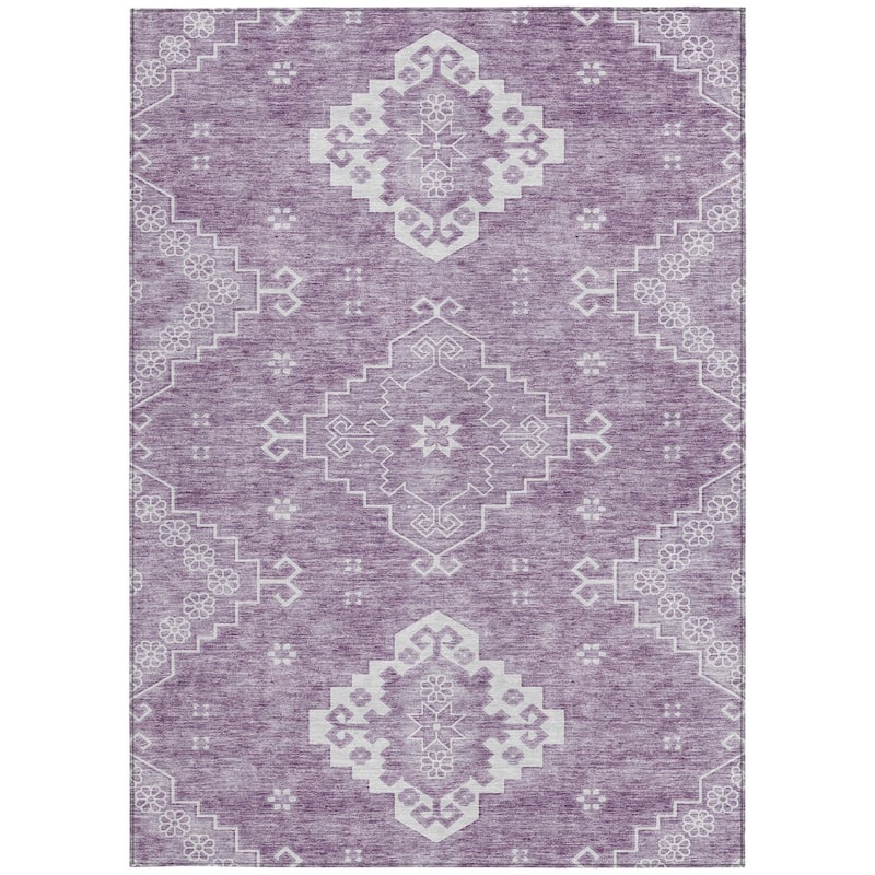 HomeRoots Medallion Traditional Rectangle Outdoor Rug