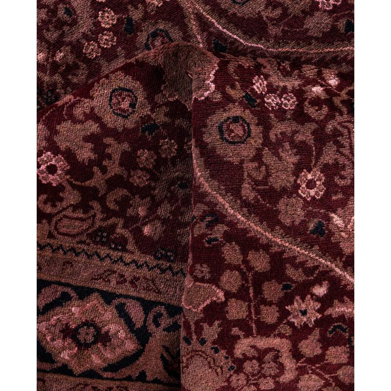Overdyed One-of-a-Kind Hand-Knotted Area Rug - Red - 4' 1" x 6' 4"