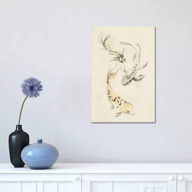 iCanvas "Koi Dance II" by June Erica Vess Canvas Print - 18x12x1.5