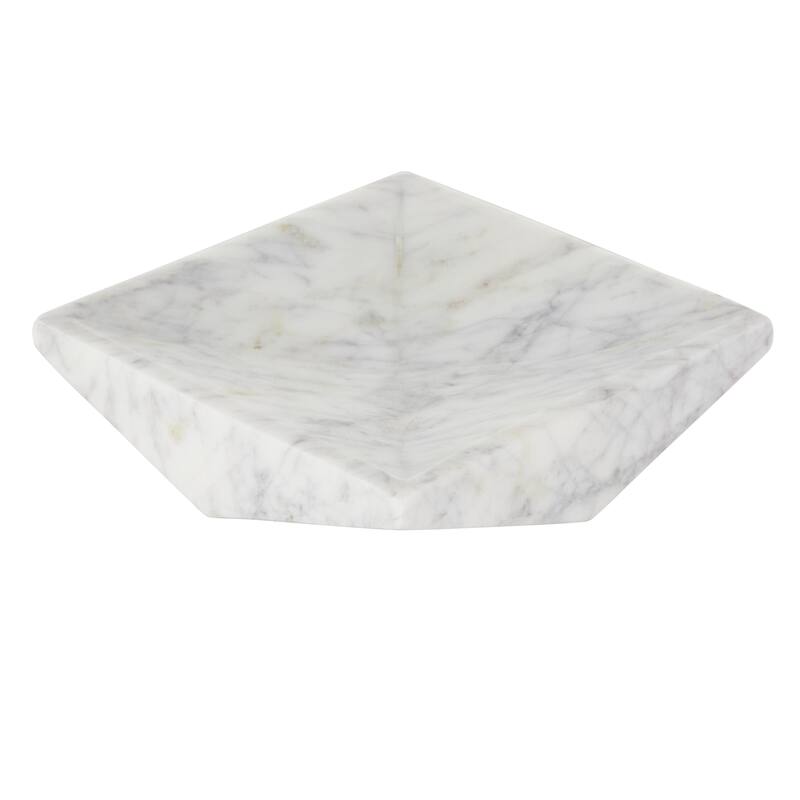White Marble Square Geometric Living Room Decor Tray